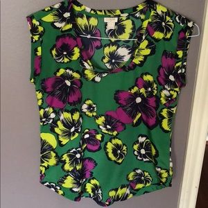 J Crew Floral Blouse